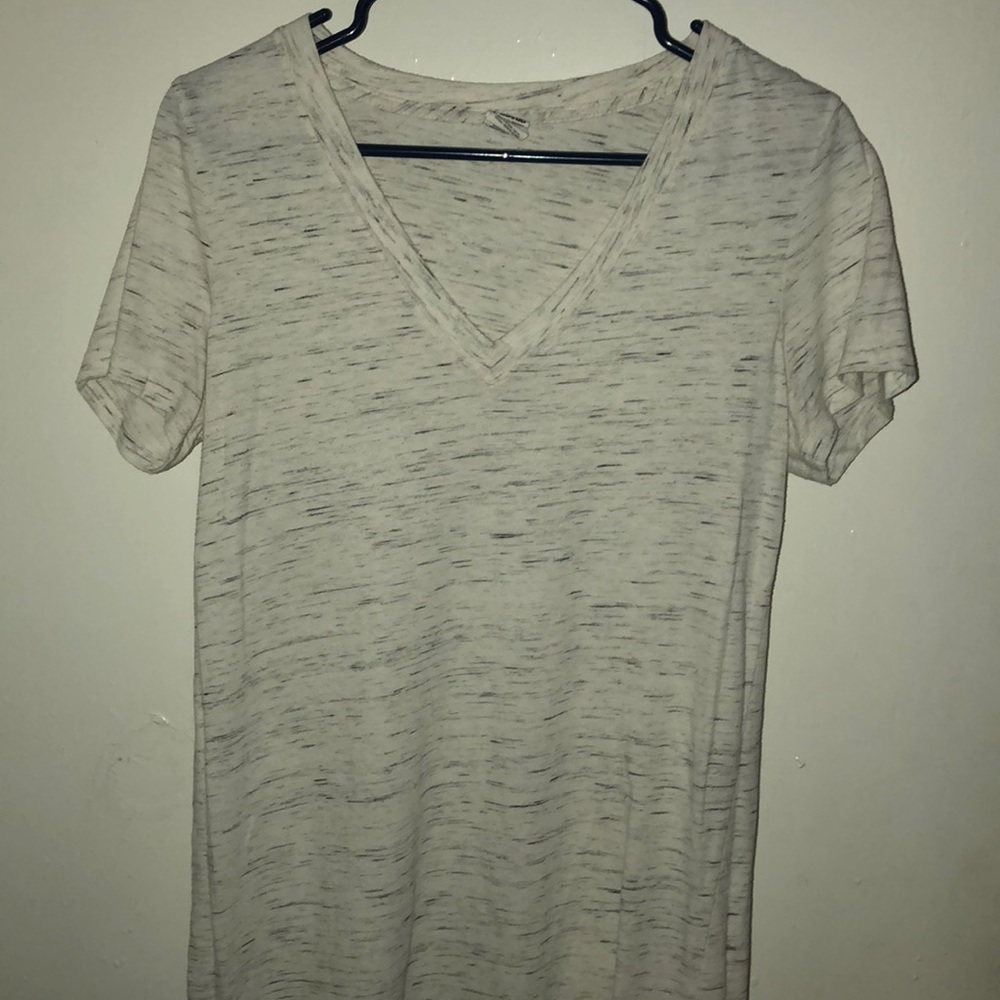 Pink Short Sleeve V-neck